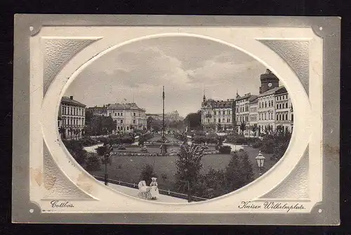 112797 AK Cottbus Kaiser Wilhelmsplatz 1911
