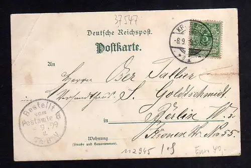 112945 AK Kreiensen 1899 Litho Hotel Deutsches Haus Alte Burg Ruine Eisenbahnbrü