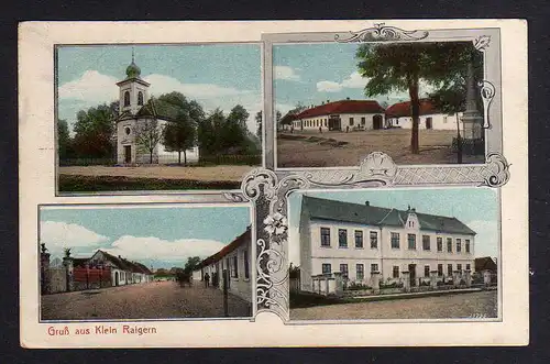 102009 AK Rajhrad Klein Raigern Rajhradice 1916 Kirche Dorf 4 Militär Zensur Brü