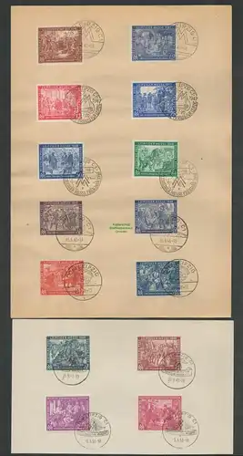 B6400 Gedenkblatt Leipziger Frühjahrsmesse 1947 bis 1950 7 Ausgaben Gruner