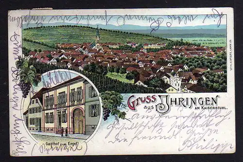 97918 AK Ihringen am Kaiserstuhl Gasthof zum Engel Litho 1906