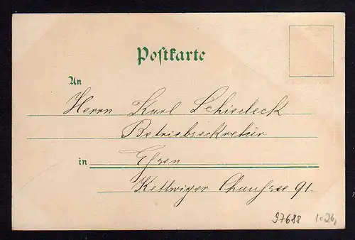 97688 AK Mülheim an der Ruhr Friedrichstrasse Bodega  Straßenbahn um 1900