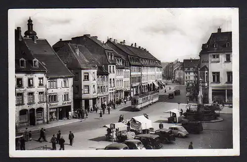 94603 AK Saarbrückem Marktplatz Fotokarte um 1935 Cafe Kauf