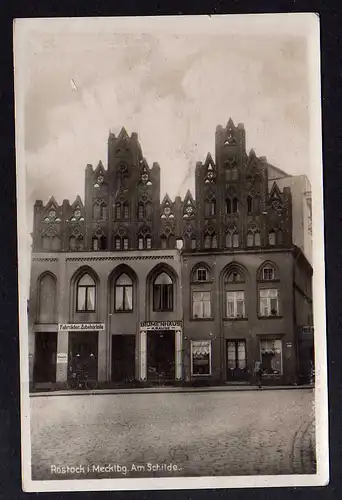 92320 AK Rostock 1929 Am Schilde Bumenhaus Krause Fahrräder Fahrradhandlung