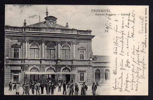 84957 AK Przemysl 1903 Dworzec Kolejowy Bahnhof