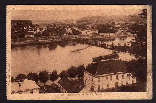 83260 AK Kaunas Kowno Festung Behelfsbrücke 1917