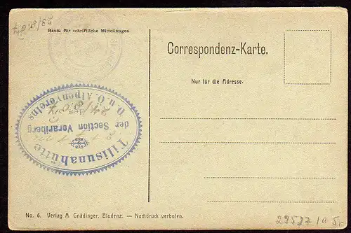 29527 AK Brandner Ferner mit Scesaplana Vorarlberg ungelaufen 1907 Rätikon