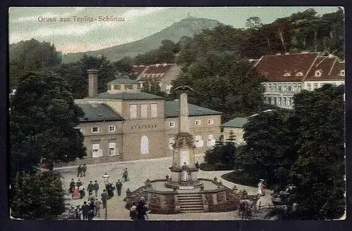 34004 AK Teplitz Schönau 1906 Teplice, gelaufen 1906