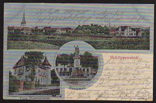 29250 AK Schöppenstedt Villa Doettinchem Seidenkarte 1905