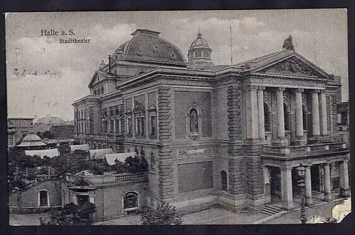 34040 AK Halle Saale Stadttheater 1922, gelaufen
