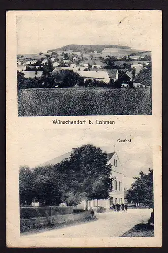 27348 AK Wünschendorf b. Lohmen Gasthof 1921 Gaststätte