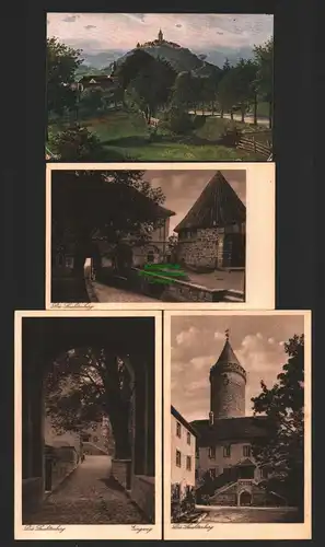 142621 4 AK Leuchtenburg Burghof Eingang Brunnenturm Torhaus Seitenroda um 1920