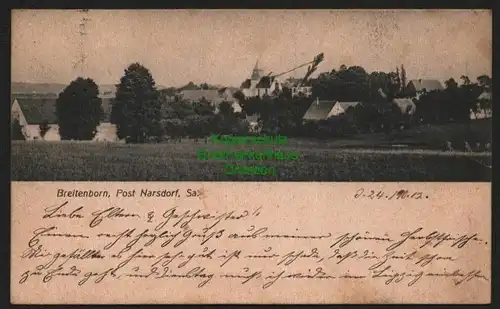 142380 AK Breitenborn Rochlitz Post Narsdorf 1912