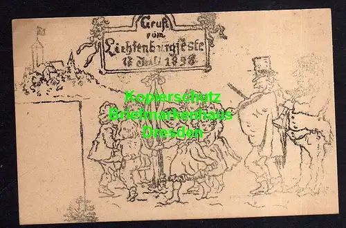 116412 AK Gruß vom Lichtenburgjeste Lichtenburg Feste 1898