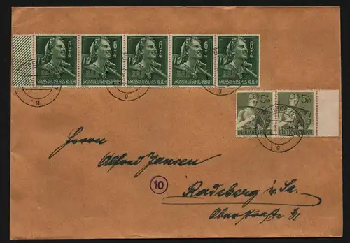 B12117 Brief DR 894 851 Schönebeck Elbe nach Radeberg 1944