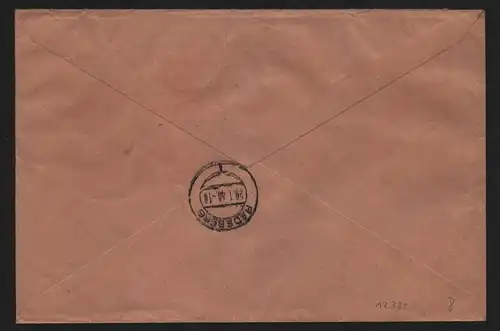 B12322 Brief DR Zusammendrucke Hindenburg ZD Dresden 1940 Einschreiben