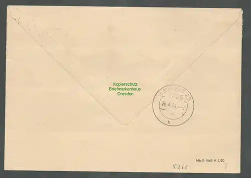 B5268 DDR ZKD VD 3x Brief Vertrauliche Dienstsache Rat der Stadt Leipzig 1966