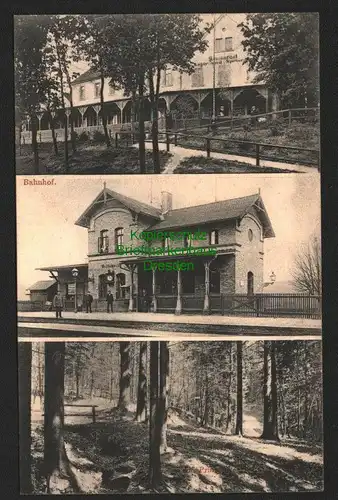 143943 AK Wetterzeube Bahnhof 1914 Restauration zur Eisenbahn Amt Crossen