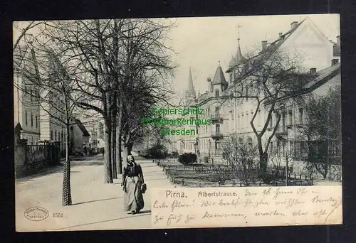 130428 AK Pirna Albertstrasse 1907