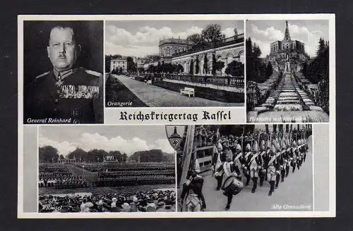 112192 AK Kassel Reichskriegertag Alte Grenadire Orangerie General Reinhard