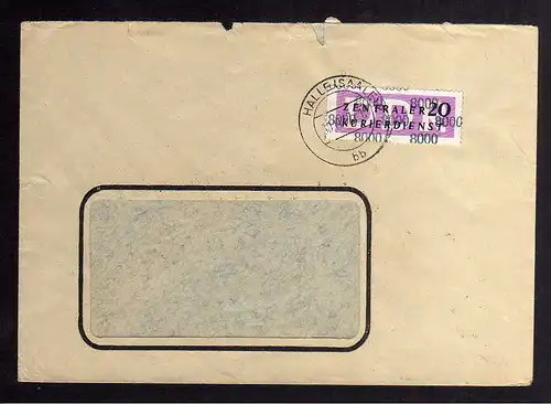 B2493 Brief DDR ZKD 15 8000 1957 VEB Zementzwerk Nietleben Halle Saale W 22