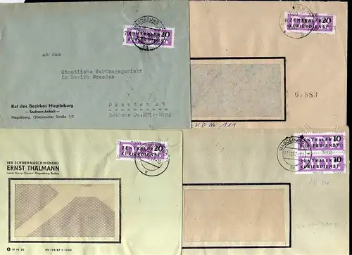 B2469 14x Brief DDR ZKD 10 11 7000 1957 VEB Spezialbau Magdeburg Ministerium