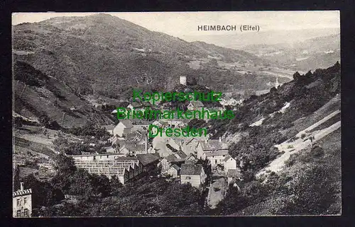 119815 AK Heimbach Eifel Bez. Aachen 1906 Panorama mit Fabrik