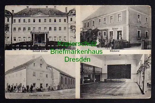 117021 AK Schloss Creba bei Mücka Kr. Görlitz um 1910 Gasthof zur Krone Bäckerei