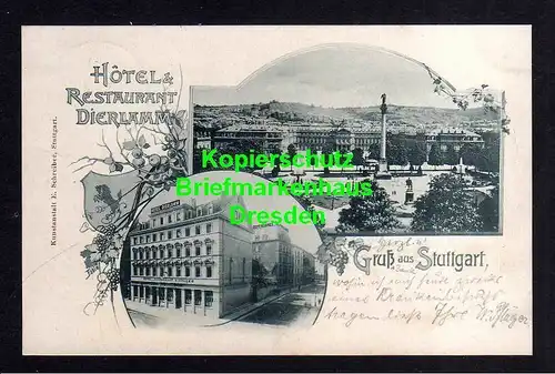 115958 AK Stuttgart 1899 Hotel & Restaurant Dierlamm