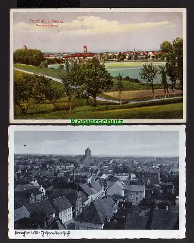 114096 2 AK Parchim Meckl. Gesamtansicht 1942 Panorama