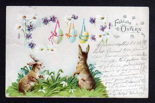 102520 AK Ostern FDC Ersttag DR 70 1.4.1902