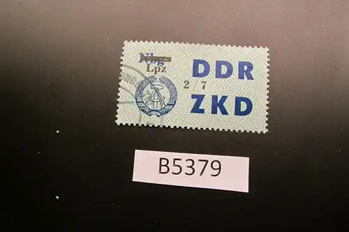B5379 DDR ZKD 54 VII Lpz auf Nbg 2/7 ungültig gestempelt