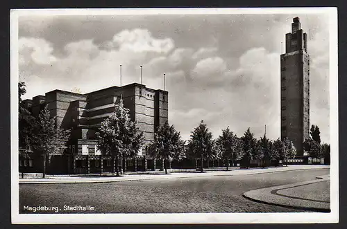 35374 AK Magdeburg 1938 Fotokarte Stadthalle