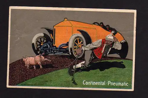 27447 AK Reklame Coninental Pneumatic Hannover 1916