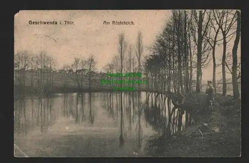 134689 AK Gschwenda i. Thür. Am Rösteteich 1920