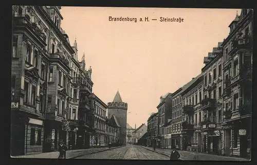 134780 AK Brandenburg a. H. Steinstraße um 1915