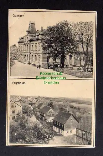 130840 AK Voigtlaide bei Glauchau 1918 Gasthof Biergarten Ortsansicht