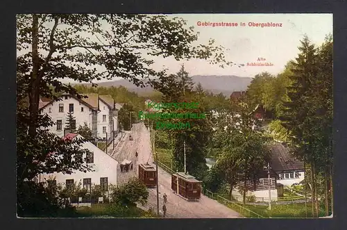 127591 AK Jablonec nad Nisou Gablonz an der Neiße 1911 Gebirgsstraße Obergablonz