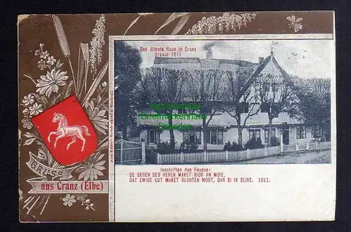 126356 AK Hamburg Cranz Elbe 1911 Ältestes Haus von 1611 Wappen