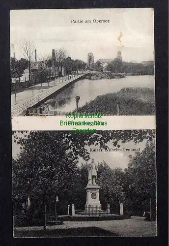 126378 AK Friedeberg Neumark um 1910 Am Obersee Kaiser Wilhelm Denkmal