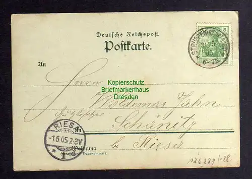 126228 AK Struppen bei Pirna 1905 Federlitho Gasthaus Deutsches Haus