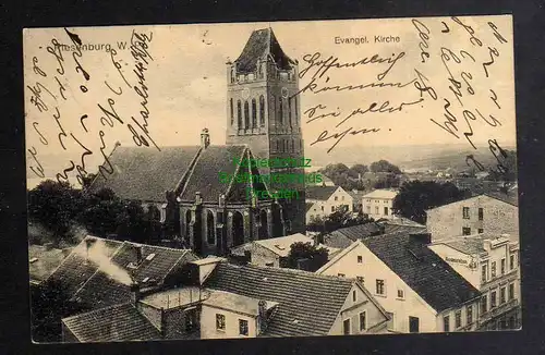 126158 AK Riesenburg Wpr. Ev. Kirche 1917
