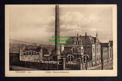 126329 AK Freiberg i. Sa. Städtisches Elektrizitätswerk Electricitätswerk 1920