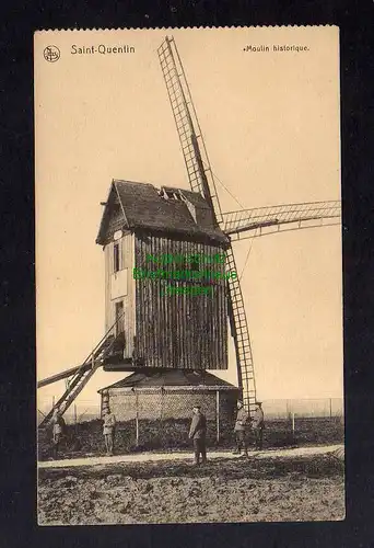 126163 AK Saint-Quentin um 1915 Windmühle Moulin historique Mole
