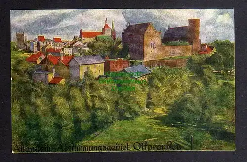 123560 AK Allenstein Olsztyn Abstimmungsgebiet Ostpreußen um 1919