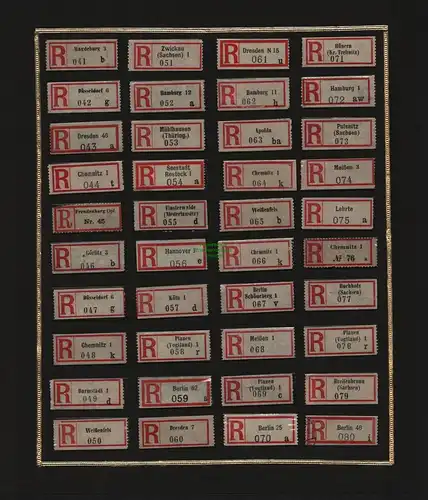 B12501 Sammlung Deutschland um 1939 - 1943  Einschreiben R Zettel Nr. 1-1000 kpl