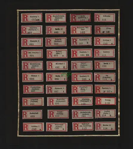 B12501 Sammlung Deutschland um 1939 - 1943  Einschreiben R Zettel Nr. 1-1000 kpl