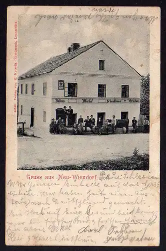 81709 AK Neu Wiendorf bei  Pomorzowice Pommerswitz Schankhaus zur Erholung 1903