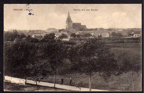 72602 AK Gnoien i. Meckl. Ort Kirche 1915