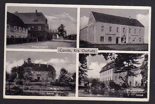 69038 AK Canitz Kr. Oschatz Gasthof Schloß Schule 1942